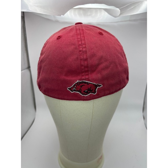 Arkansas Razorbacks Fitted Hat Cap Red Embroidered Logo Baseball Sz 7 - Picture 3 of 7